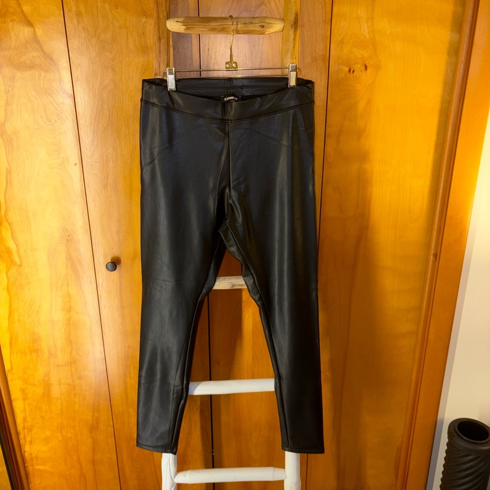 NEW Express Black Faux Leather Pants